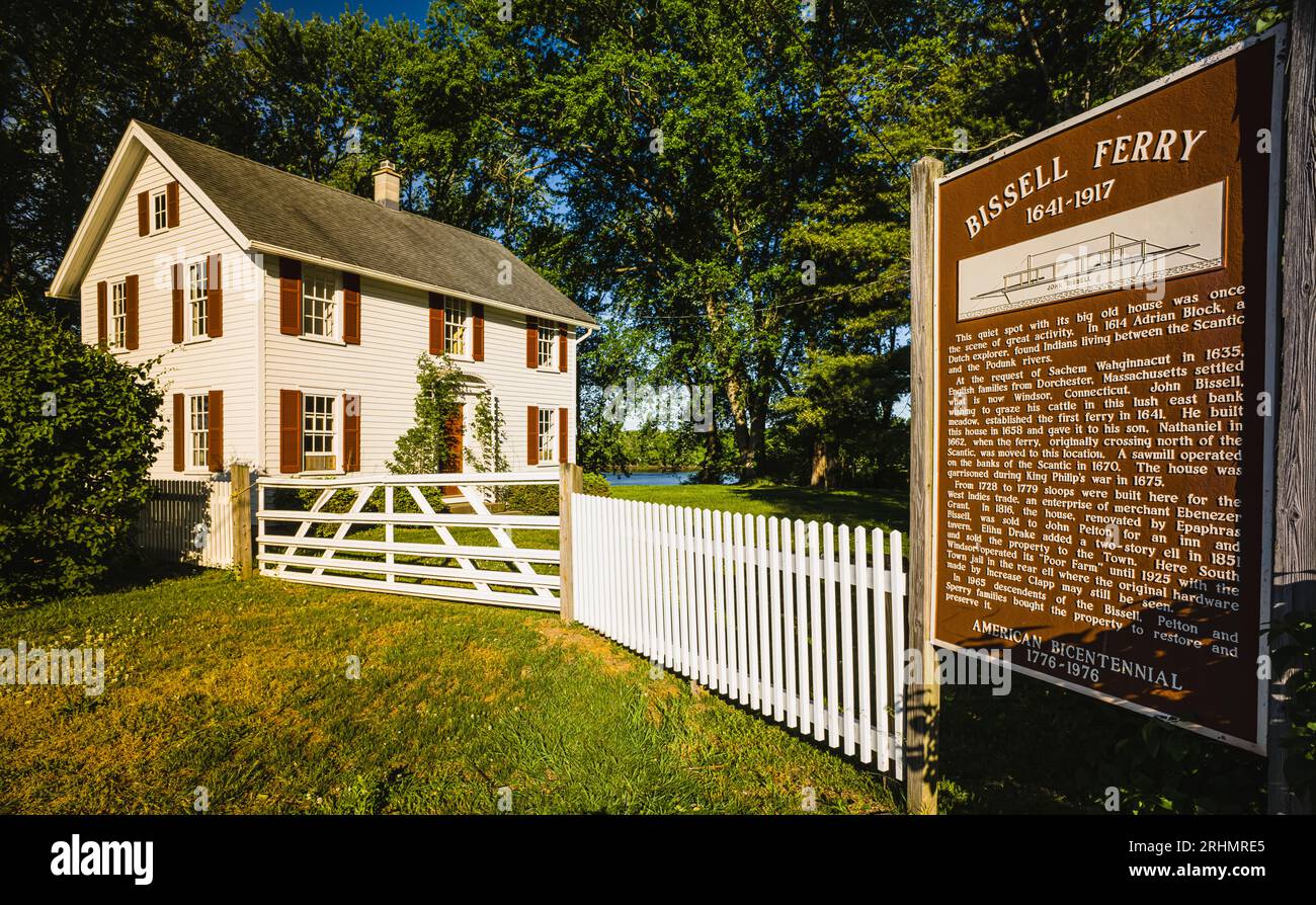 Bissell Ferry East Windsor Hill Historic District   East Windsor, Connecticut, Stati Uniti d'America Foto Stock