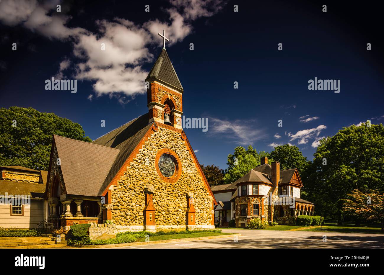 La Chiesa di Cristo Pomfret Episcopale Street Historic District   Pomfret, Connecticut, Stati Uniti d'America Foto Stock