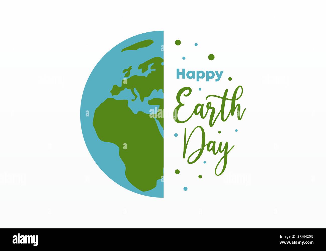 Poster banner Earth Day con mezza parte della terra. Illustrazione Vettoriale