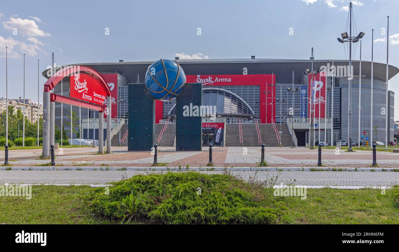 Belgrado, Serbia - 19 giugno 2023: Stark Arena Modern Sports Facility tornei di pallacanestro convegni ed eventi di musica dal vivo giorno estivo nella capitale ci Foto Stock