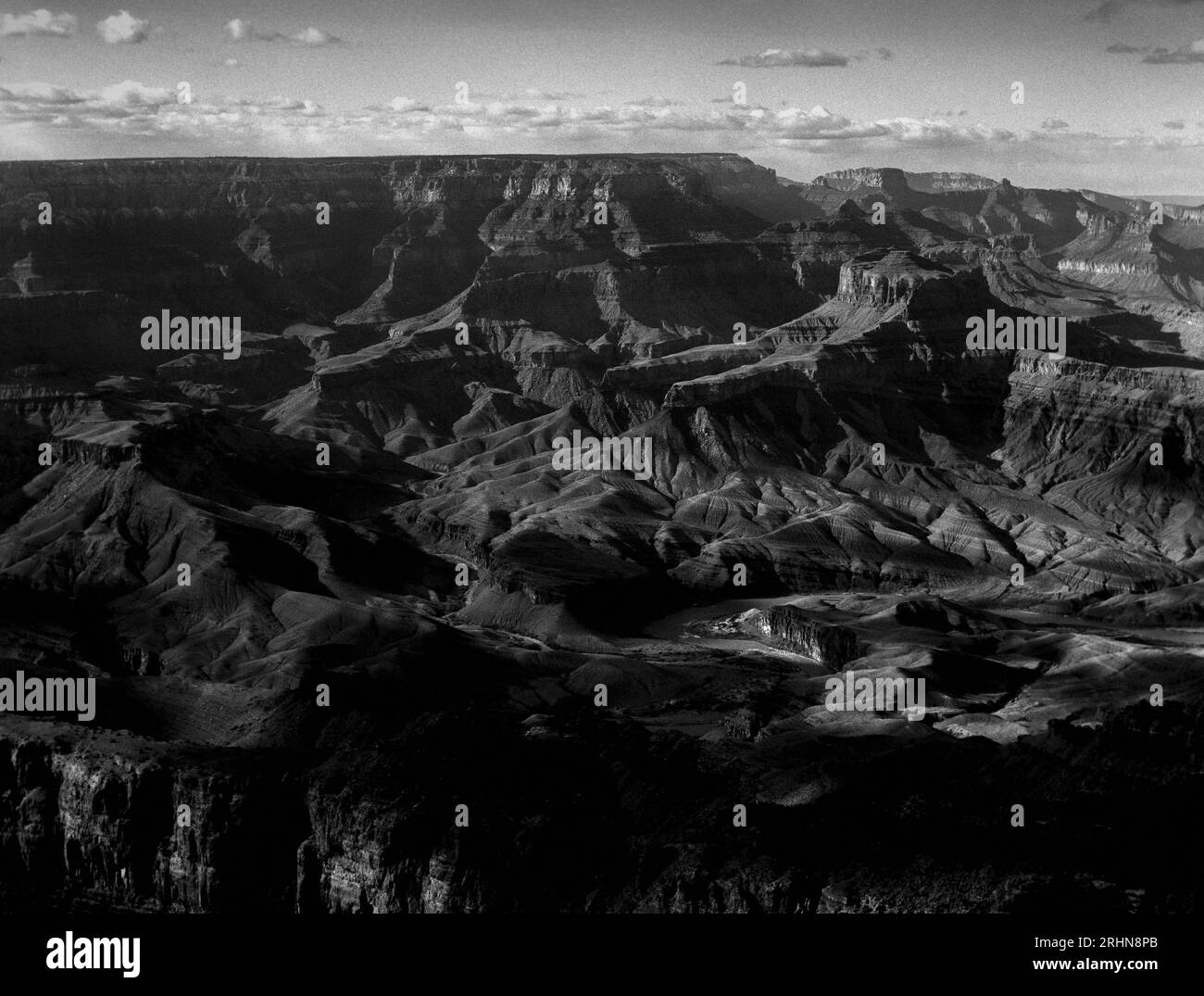 Foto in bianco e nero del Grand Canyon Arizona Foto Stock