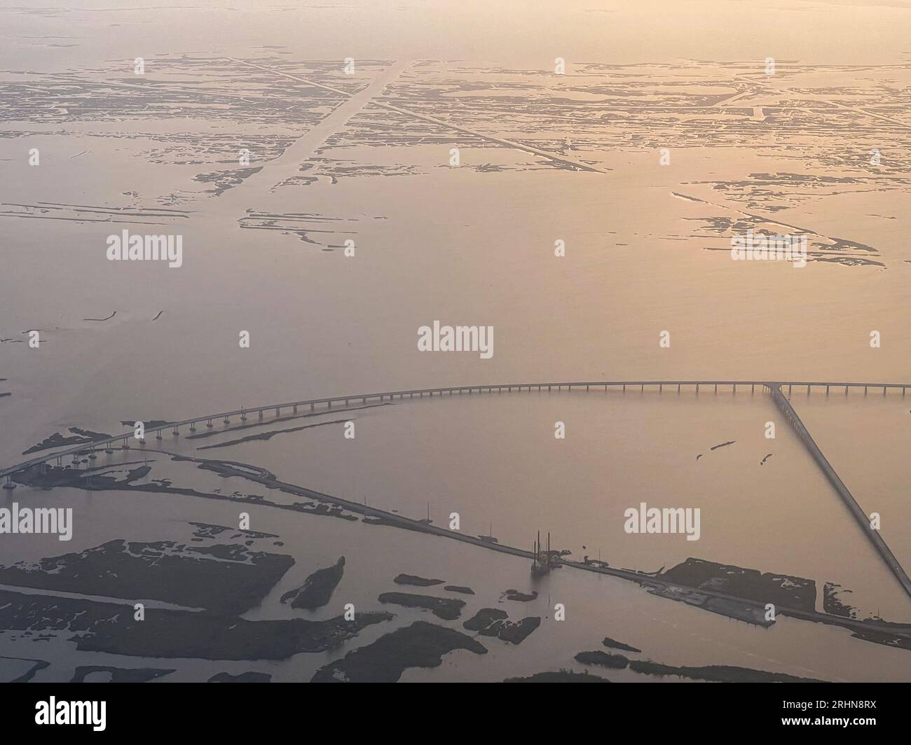 Vista aerea della superstrada Gateway to the Gulf Foto Stock