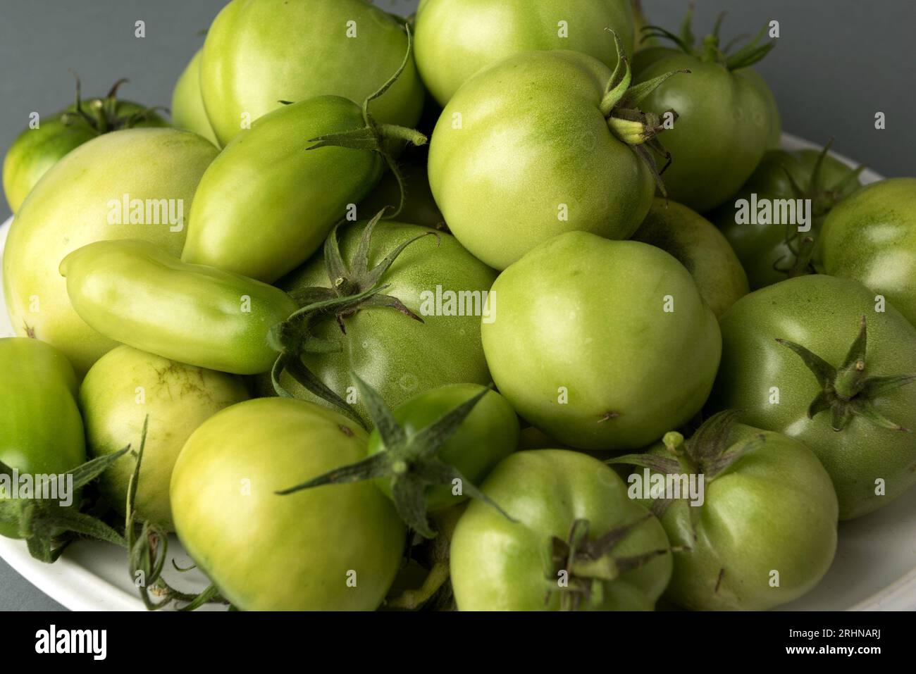 Pomodori verdi Foto Stock