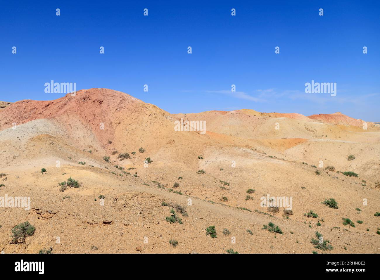 Le formazioni rocciose di Tsagaan Suvarga nel deserto del Gobi, Mongolia Foto Stock