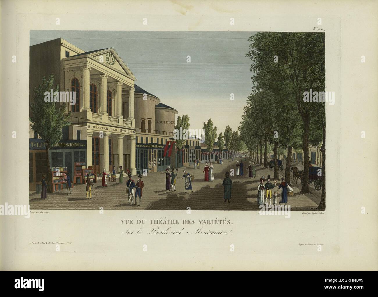 Vue du Théâtre des Variétés, sur le Boulevard Montmartre. Museo: COLLEZIONE PRIVATA. Autore: Henri Courvoisier-Voisin. Foto Stock