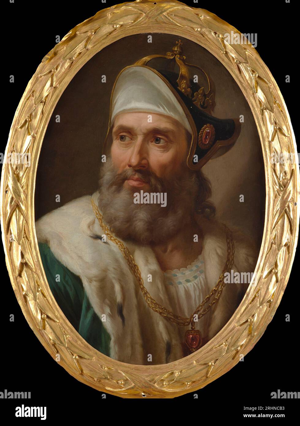 Ritratto del re Venceslao II di Boemia (1271-1305). Museo: Castello reale, Varsavia. Autore: MARCELLO BACCIARELLI. Foto Stock