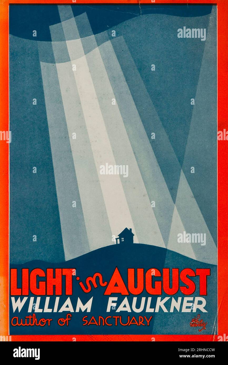 WILLIAM FAULKNER (1897-1962) copertina del suo libro del 1932 Light in August Foto Stock