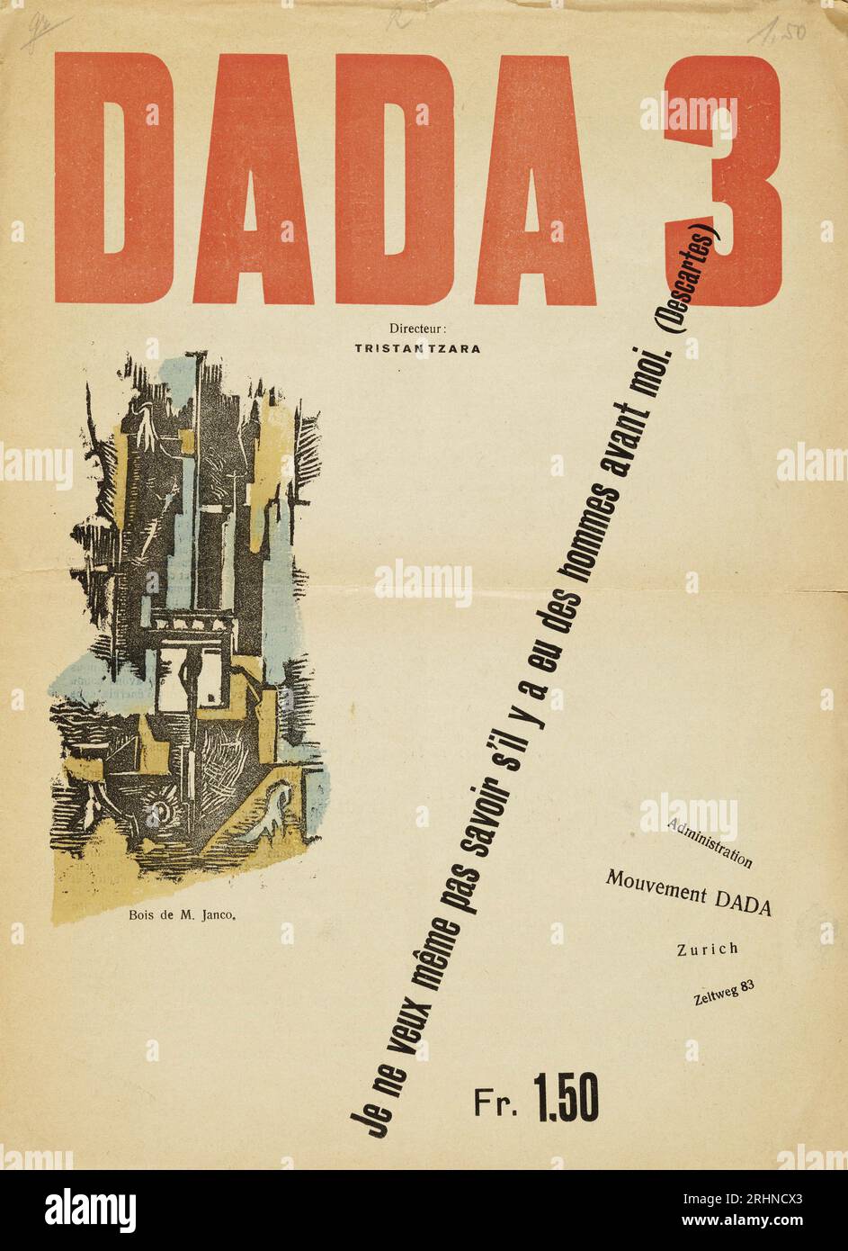 Copertina di Dada 3. Museo: COLLEZIONE PRIVATA. Autore: MARCEL JANCO. Foto Stock
