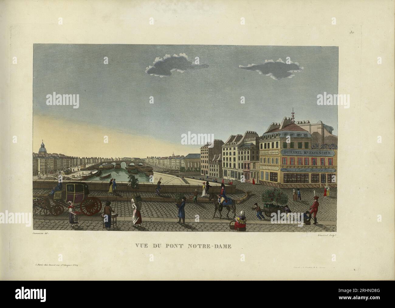 Vue du Pont Notre-Dame. Museo: COLLEZIONE PRIVATA. Autore: Henri Courvoisier-Voisin. Foto Stock