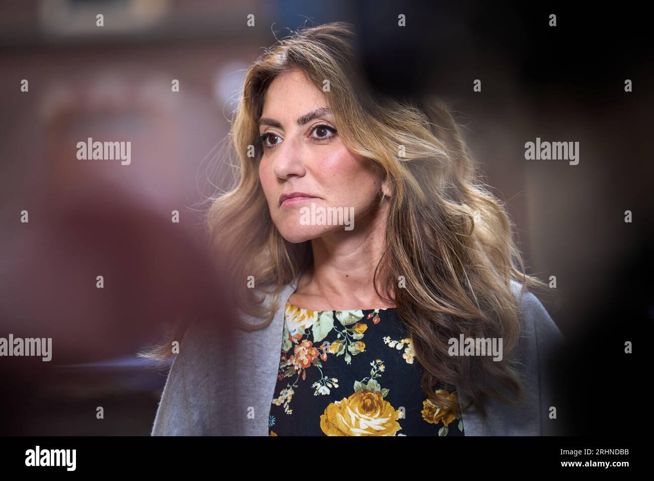 L'AIA - Dilan Yesilgoz, ministro demissionario della giustizia e della sicurezza arriva al Binnenhof prima della riunione settimanale del gabinetto. Il gabinetto uscente si riunirà di nuovo dopo le vacanze estive. ANP PHIL NIJHUIS paesi bassi fuori - belgio fuori Foto Stock