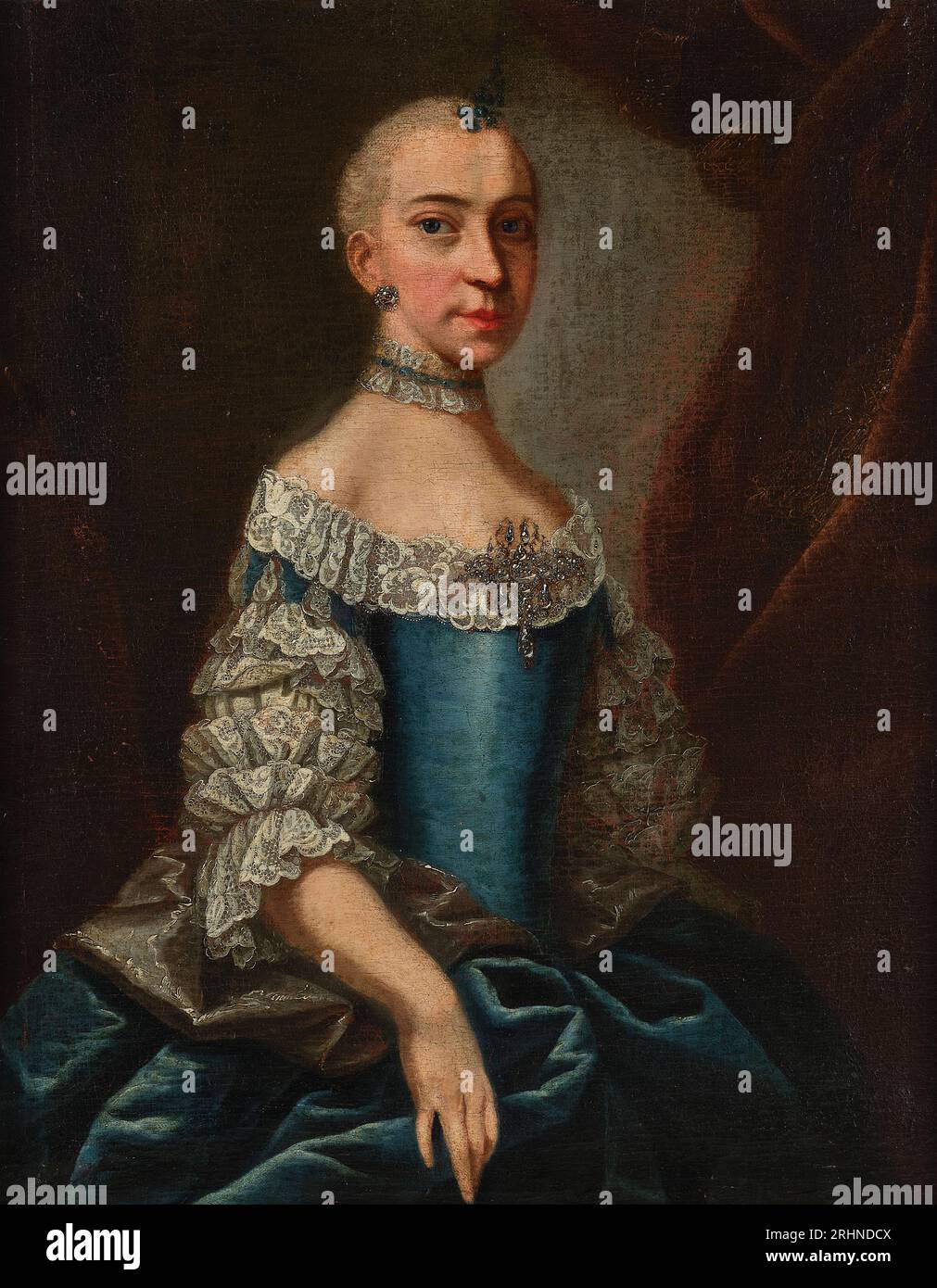 Ritratto dell'Arciduchessa Maria Christina d'Austria (1742-1798), Duchessa di Teschen. Museo: COLLEZIONE PRIVATA. Autore: ANONIMO. Foto Stock