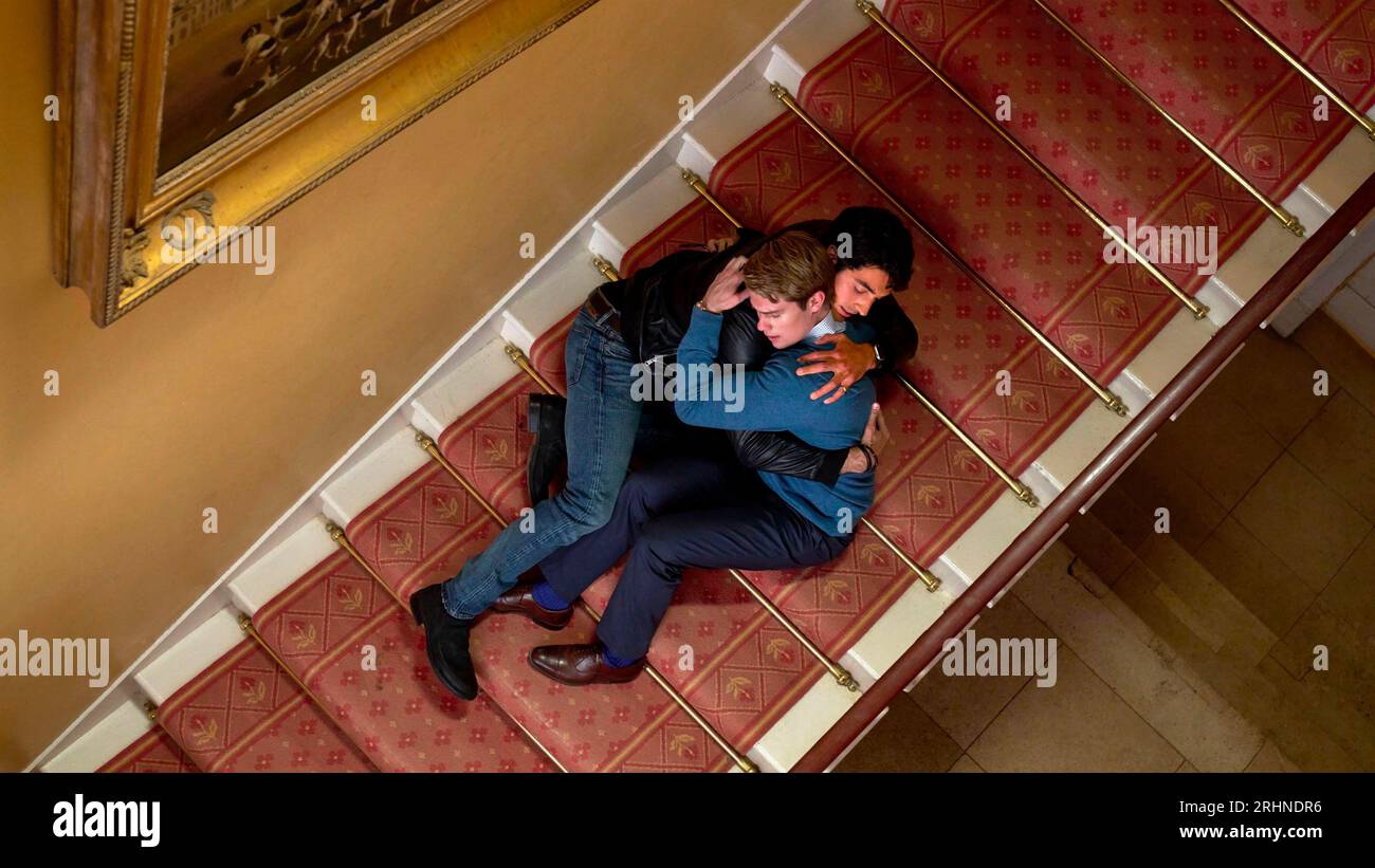 NICHOLAS GALITZINE e TAYLOR ZAKHAR PEREZ in ROSSO BIANCO e BLU REALE (2023), diretto da MATTHEW LOPEZ. Credito: AMAZON STUDIOS / album Foto Stock