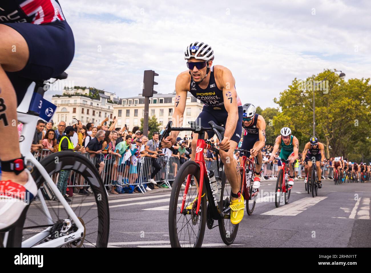 07 Dorian Coninx (fra) durante il World Triathlon Olympic & Paralympic Games test Event 2023, dal 17 al 20 agosto 2023 a Parigi, in Francia Foto Stock