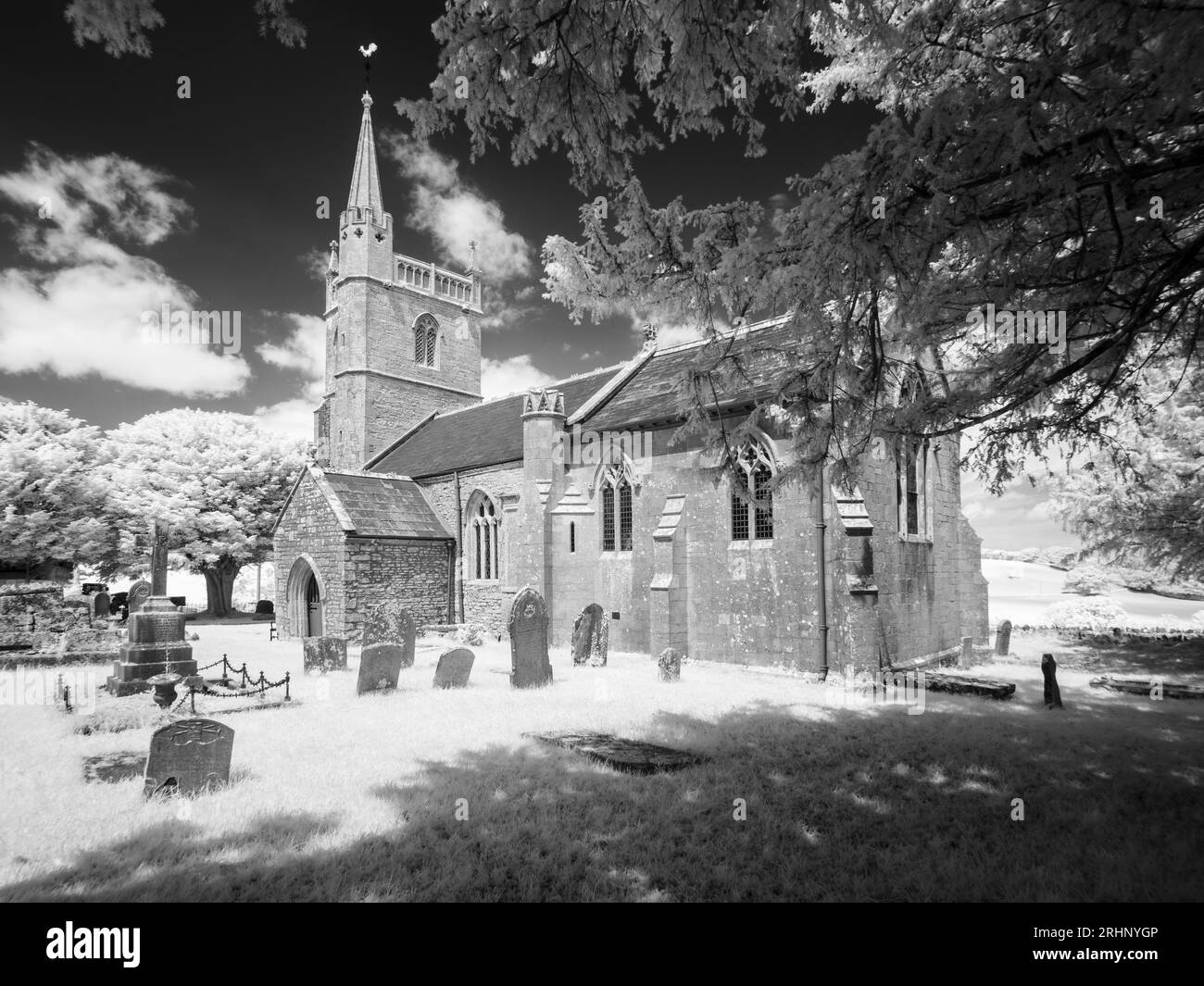 La chiesa di Santa Maria nel villaggio di Nempnett Thrubwell, Somerset, Inghilterra. Foto Stock