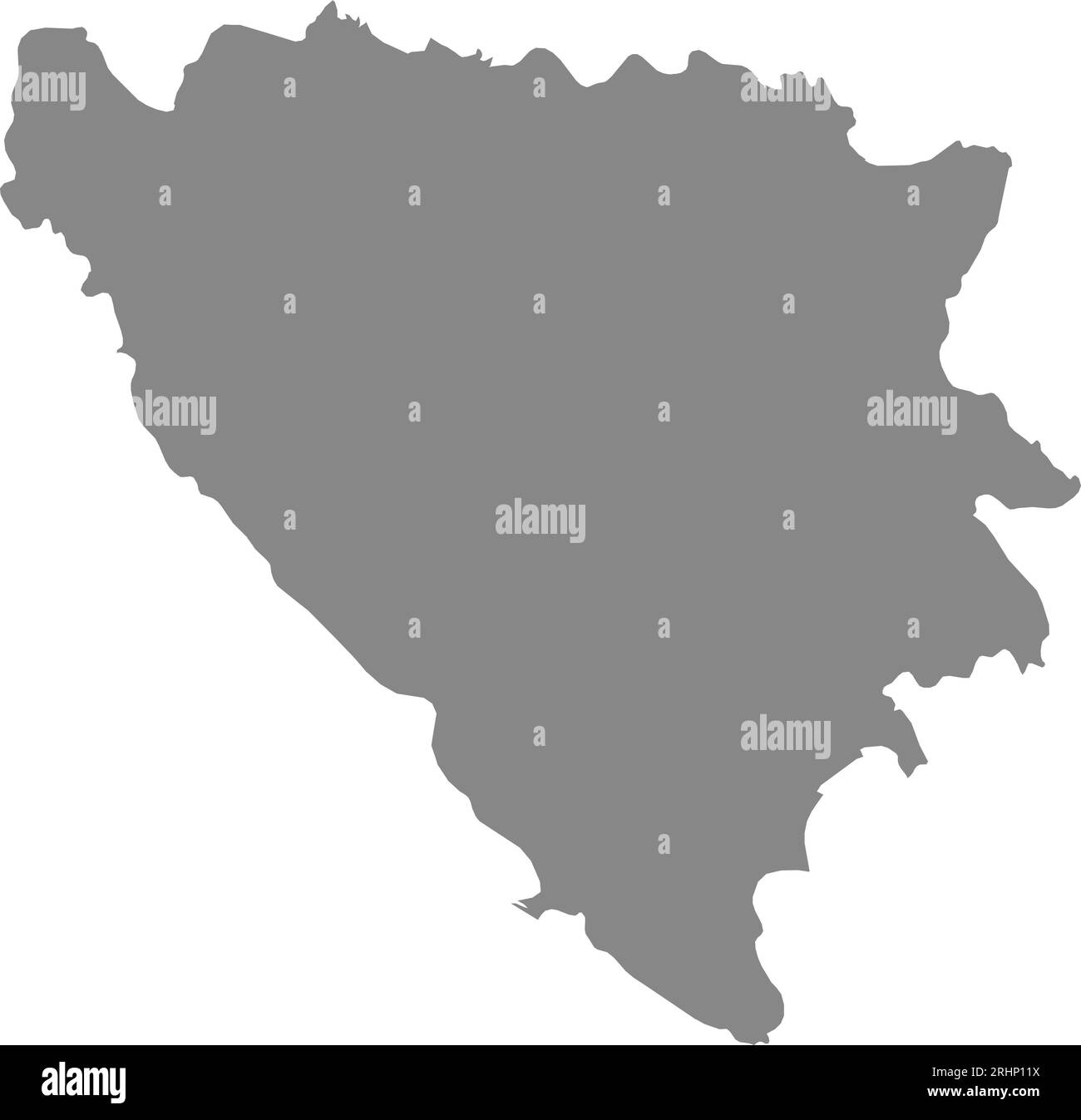 Mappa colori CMYK GRIGIA della BOSNIA-ERZEGOVINA Illustrazione Vettoriale