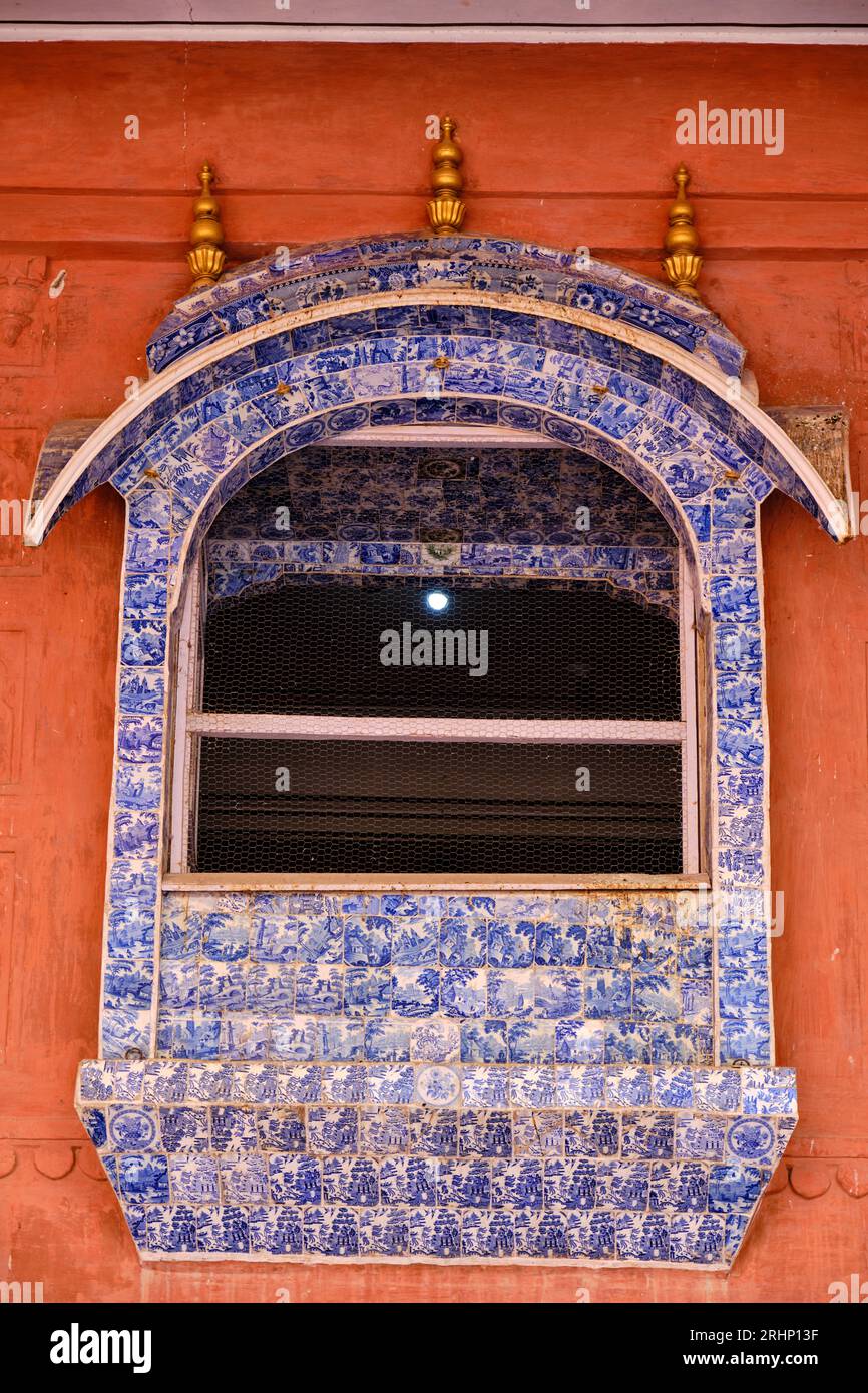 India, stato del Rajasthan, Bikaner, forte Junagarh costruito in arenaria rossa nel XVI secolo Foto Stock