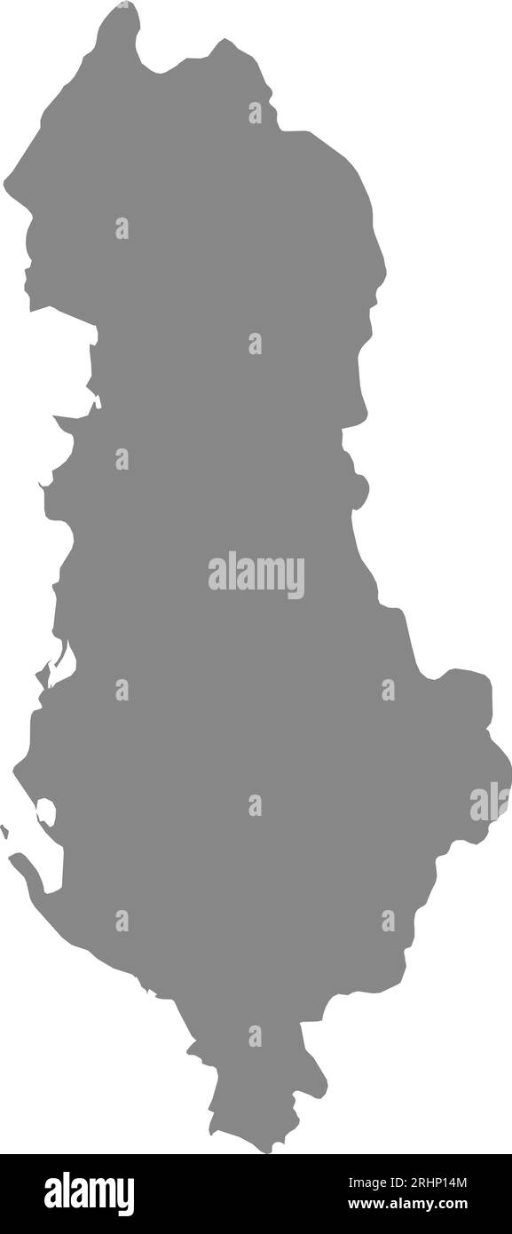 Mappa colori CMYK GRIGIA dell'ALBANIA Illustrazione Vettoriale