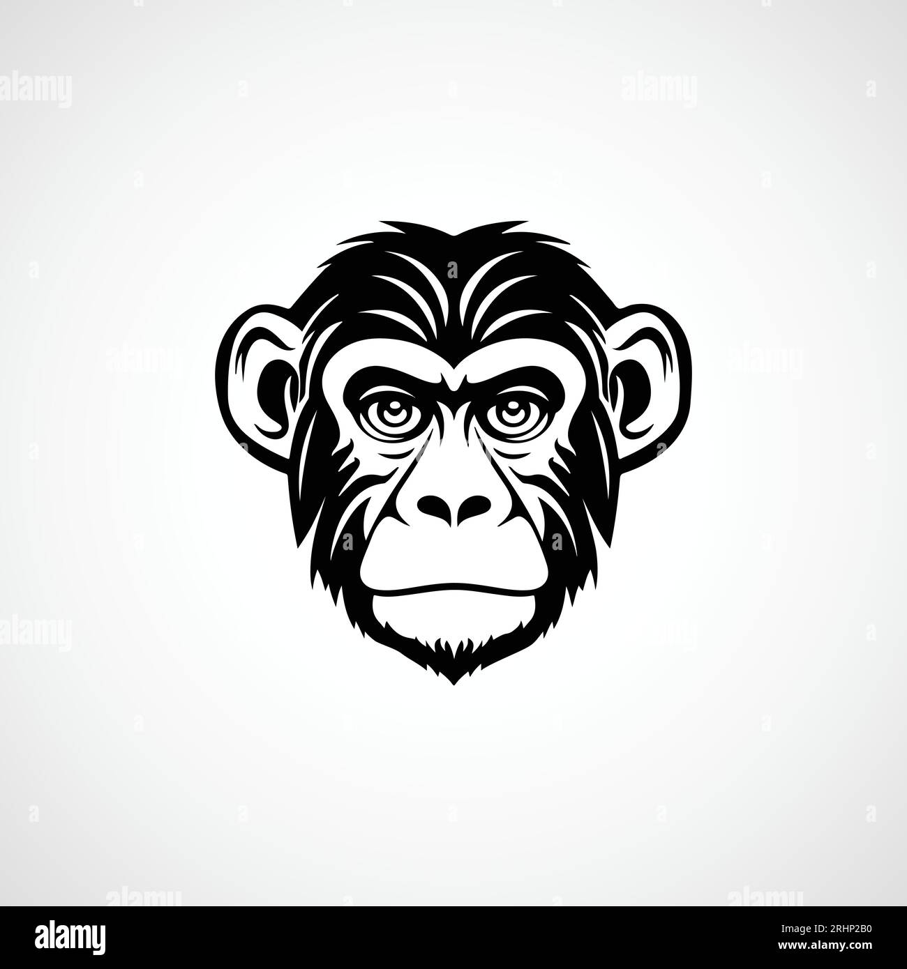 Logo Vector Monkey Face Illustrazione Vettoriale