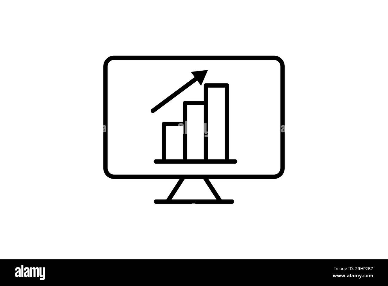 Icona monitoraggio ottimizzazione motore di ricerca. Icona relativa all'ottimizzazione dei motori di ricerca. adatto per la progettazione di siti web, app, interfacce utente. icona linea Illustrazione Vettoriale