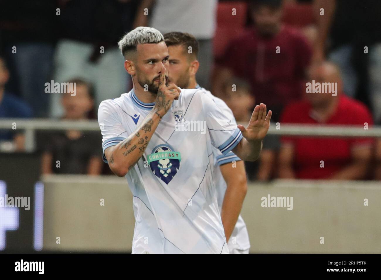 Kristoffer Velde di Lech Poznan visto durante il terzo turno di qualificazione della UEFA Europa Conference League partita di andata e ritorno tra FC Spartak Trnava e Lech Poznan allo Stadio Antona Malatinskeho. Punteggio finale; FC Spartak Trnava 3:1 Lech Poznan. Foto Stock