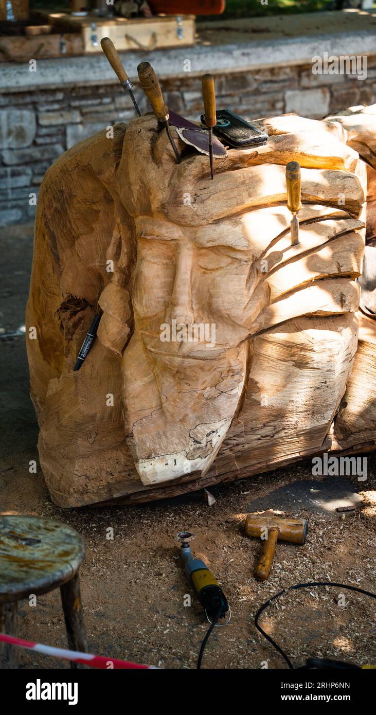 il legno funziona Foto Stock