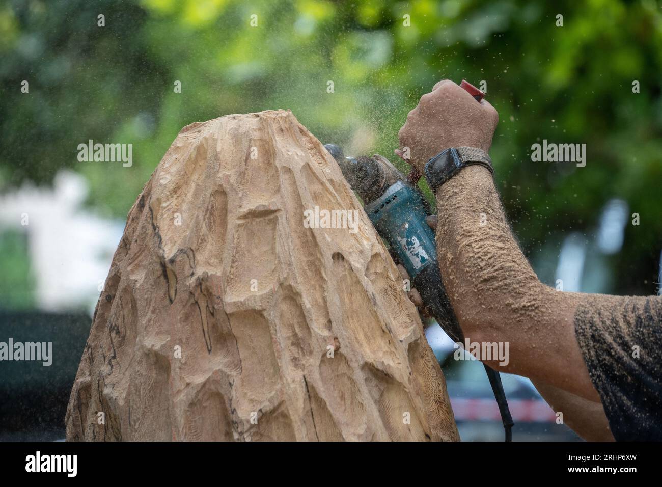 il legno funziona Foto Stock