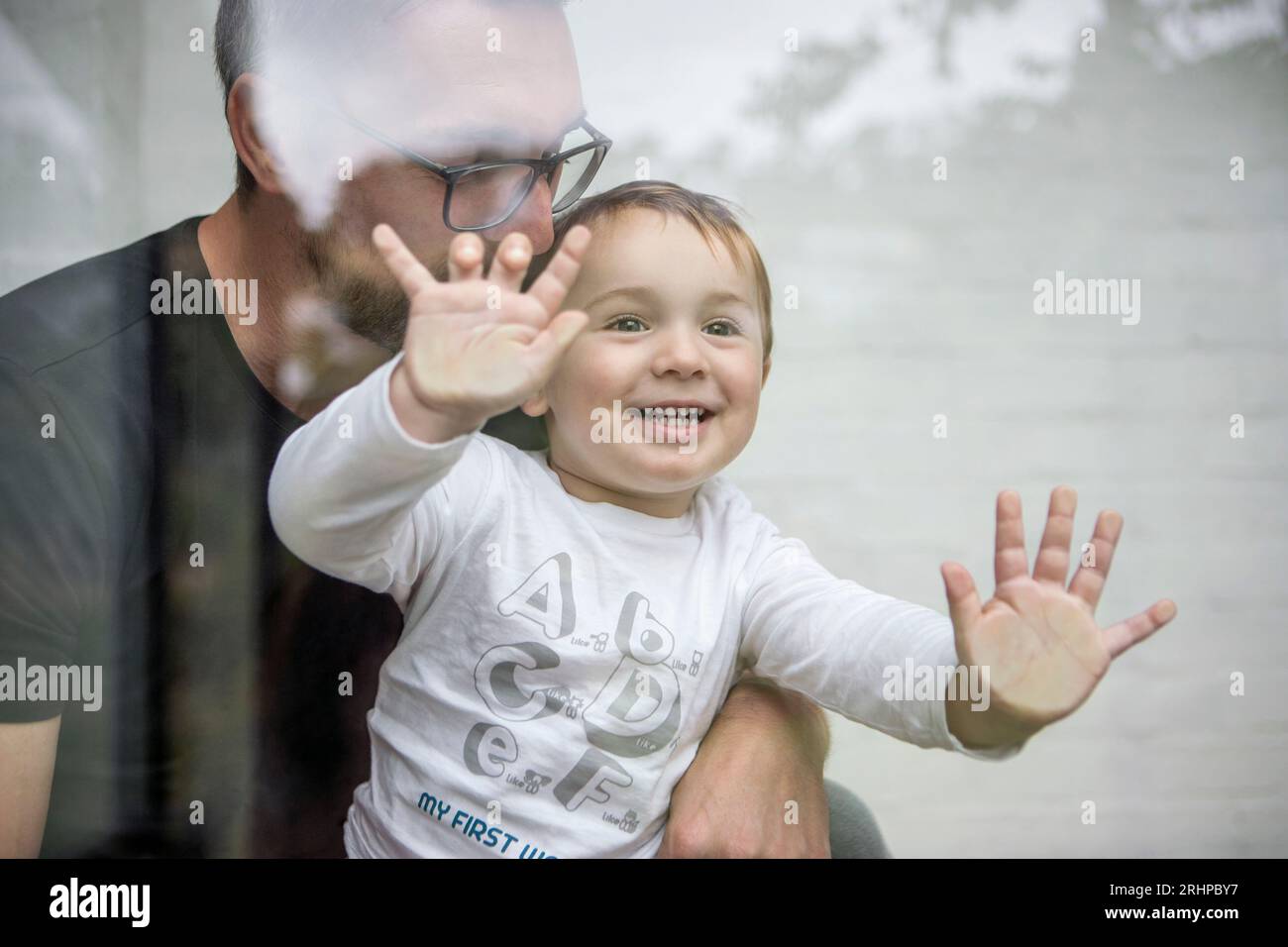 Padre e figlio Foto Stock