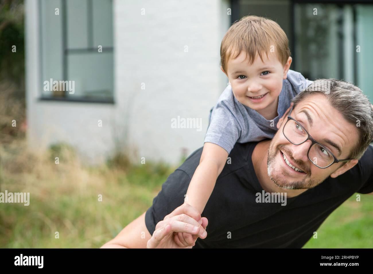 Padre e figlio Foto Stock