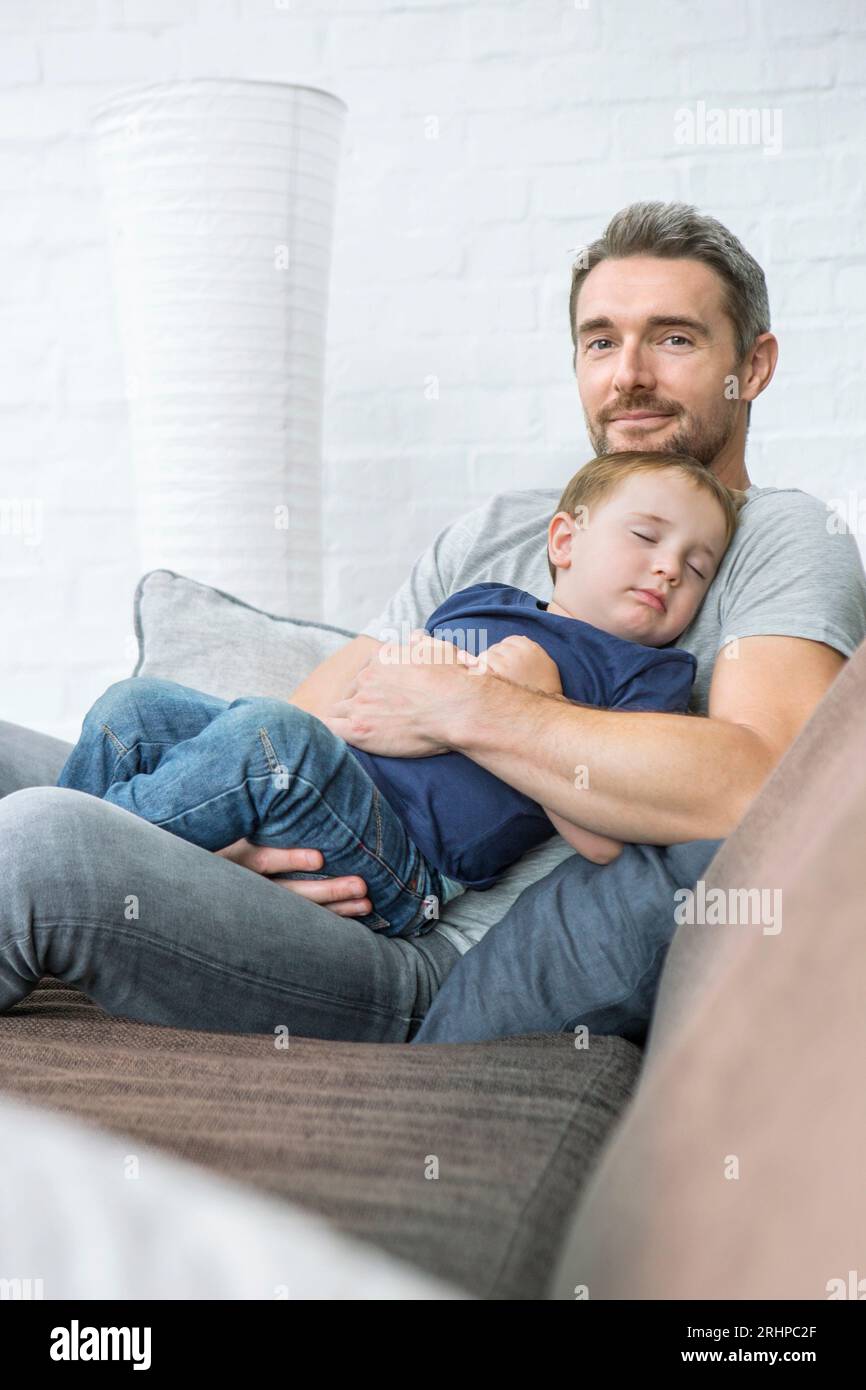 Padre e figlio Foto Stock