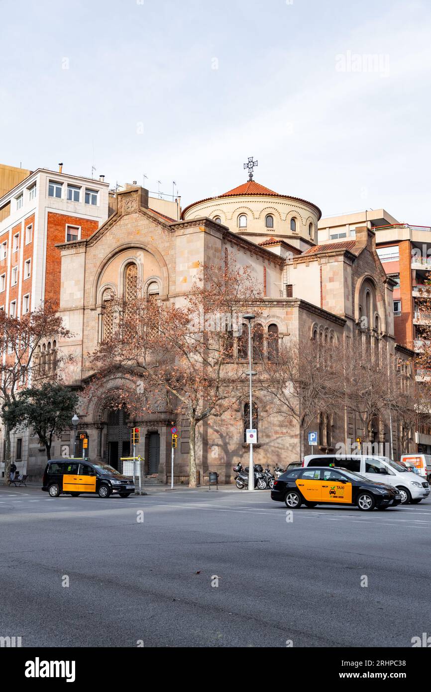 Barcellona, Spagna - 10 febbraio 2022: Iglesia de Los Dominicos Churh a Barcellona, Catalogna, Spagna. Foto Stock