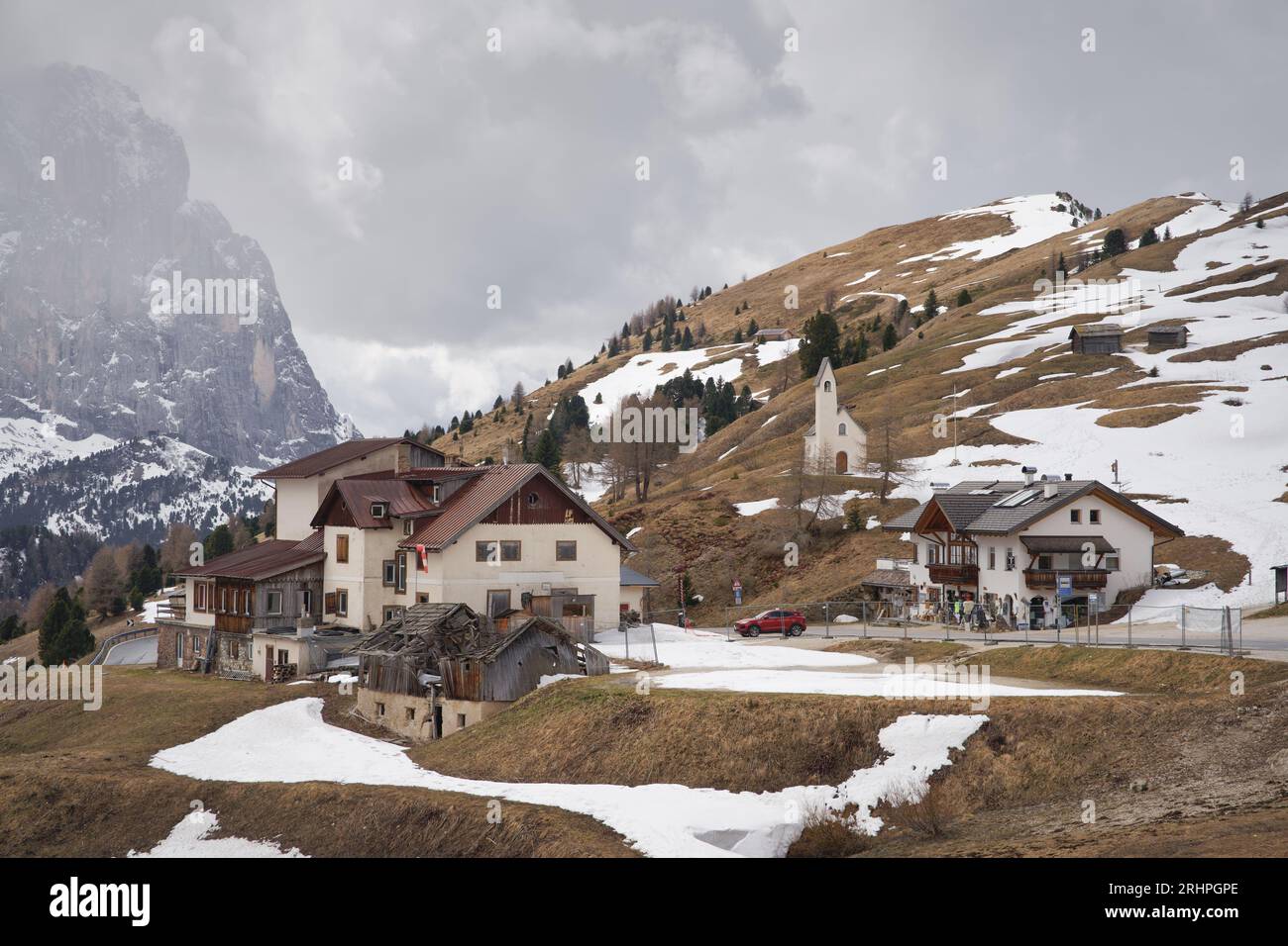 Foto dei Monti di Selva di Val Gardena. Foto Stock