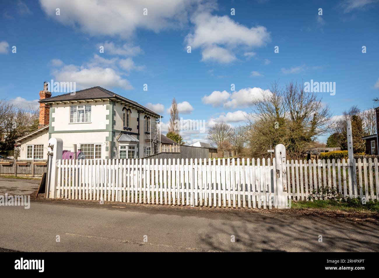 La stazione dismessa a North Thoresby, Lincolnshire, Inghilterra, Regno Unito Foto Stock