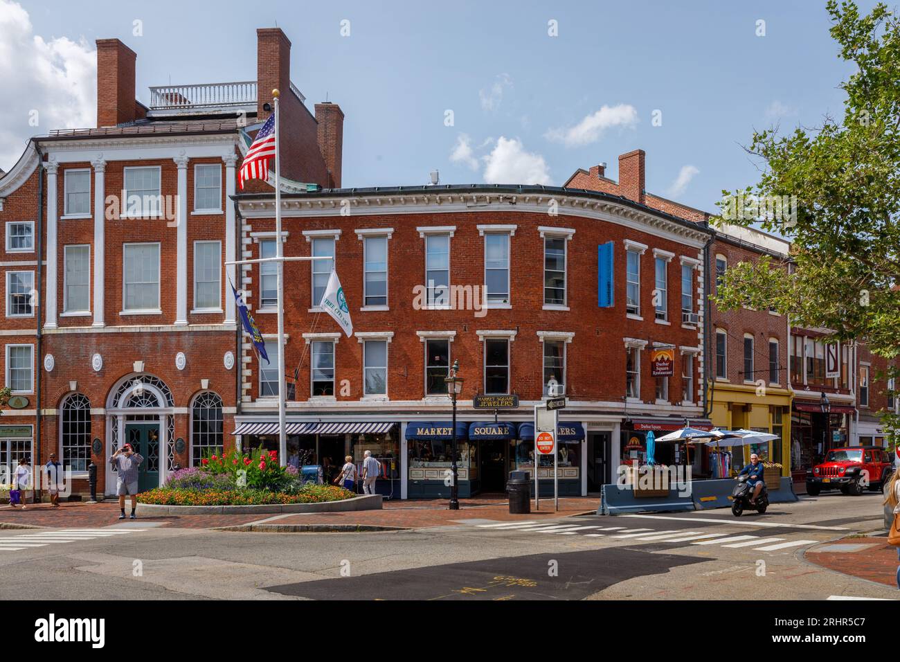 Market Square, Portsmouth, New Hampshire, USA. Foto Stock