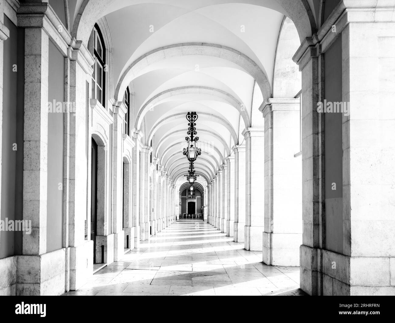 Praca do Comercio Lisbona, Portogallo, Europa Foto Stock