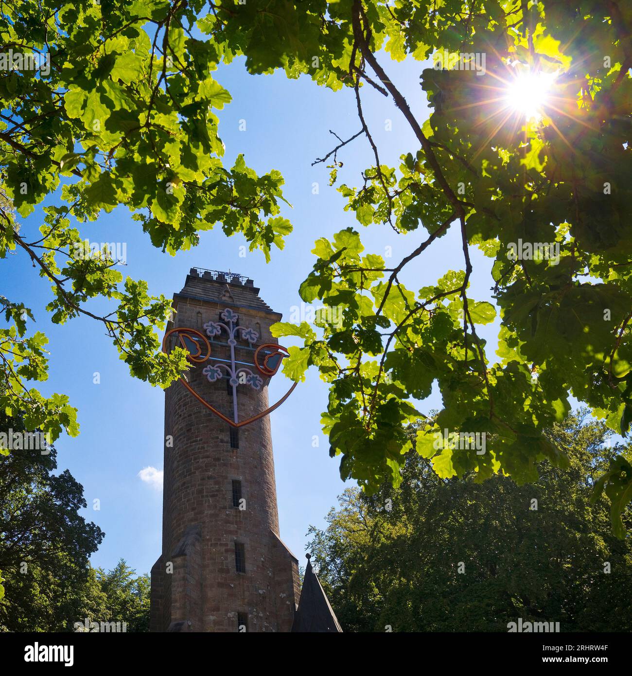 Kaiser Wilhelm Tower, torre di osservazione, Germania, Assia, Marburg an der Lahn Foto Stock
