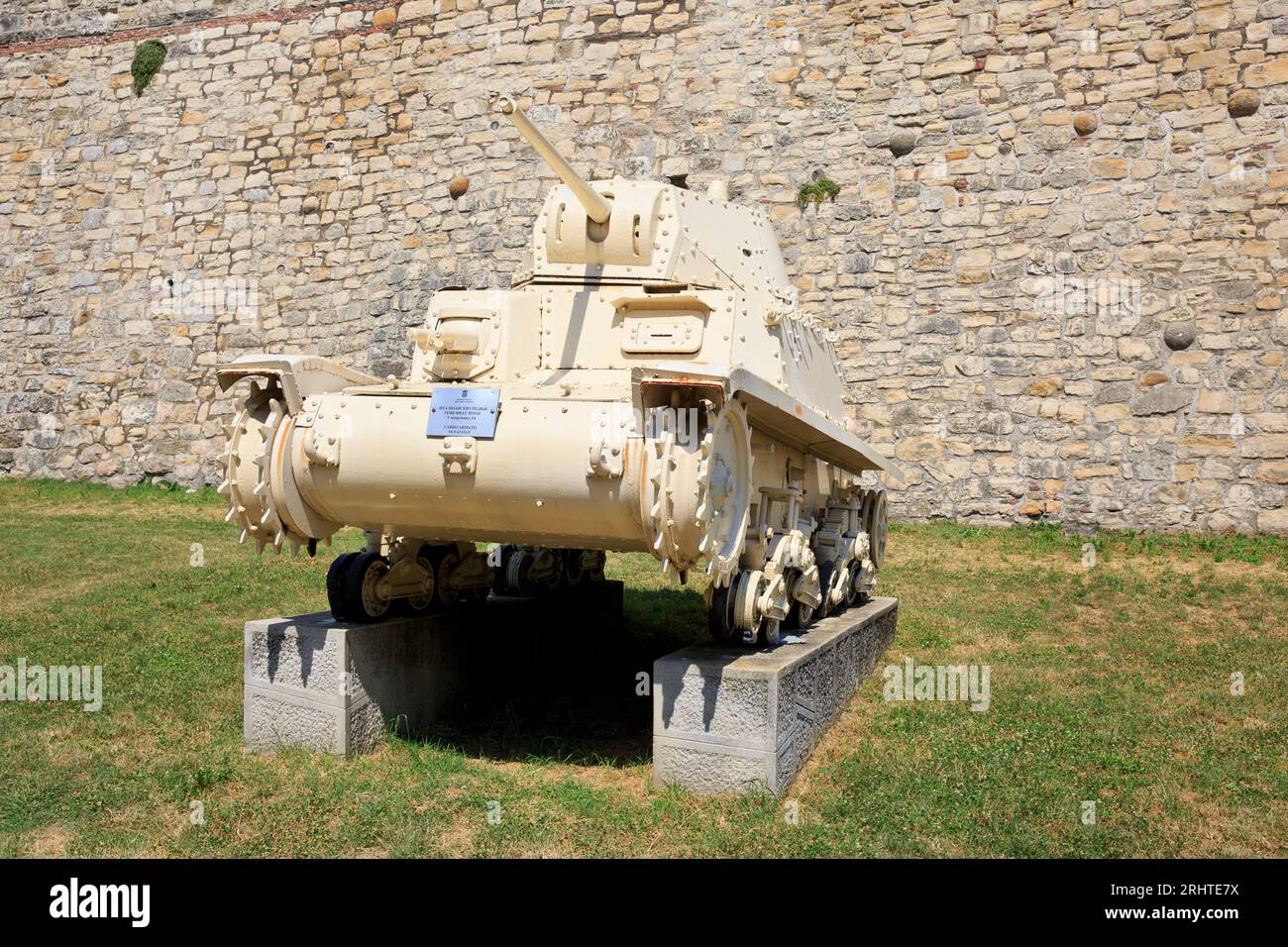 L'Italiano serbatoio mezzo Carro Armato M13/40 - Fiat-Ansaldo M13/40 (costruito nel 1940) presso il Museo Militare di Belgrado, Serbia Foto Stock