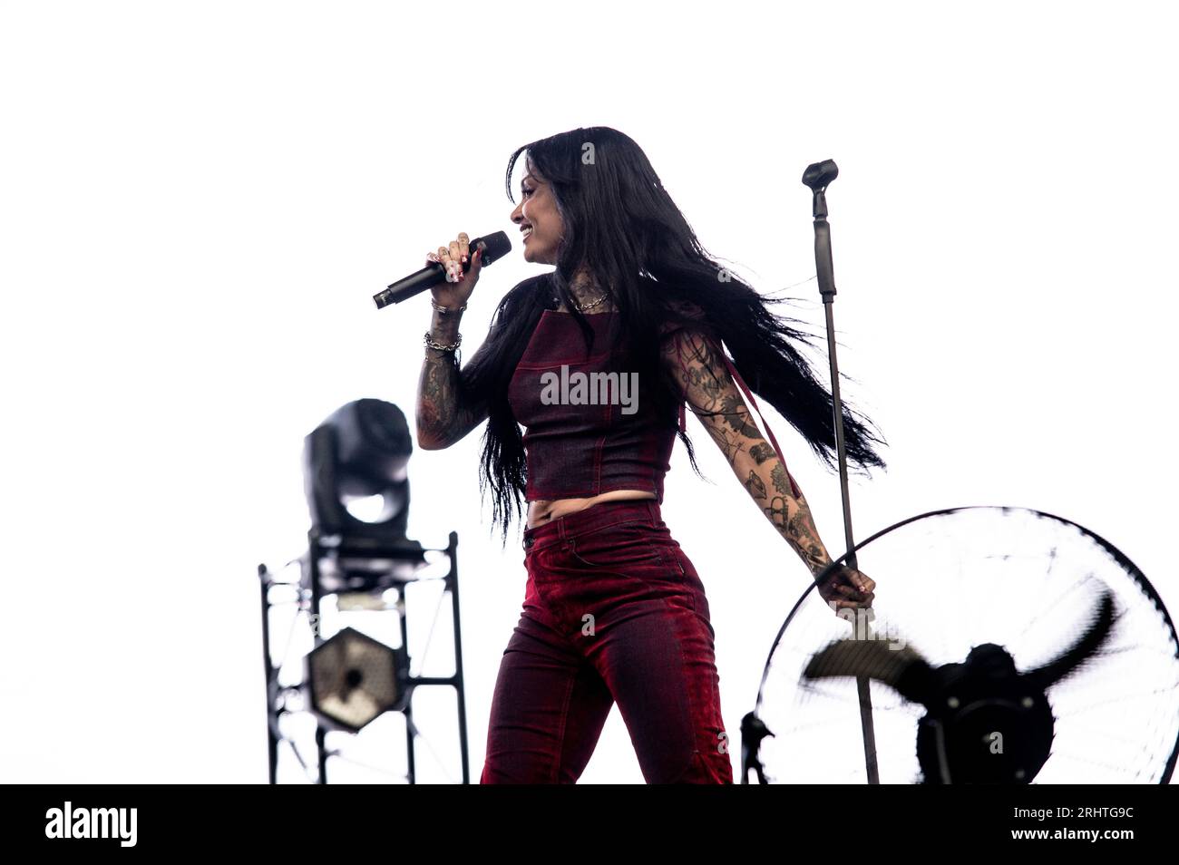 Londra, Regno Unito. 18 agosto 2023. Kehlani si esibisce dal vivo sul palco di All Points East. Cristina Massei/Alamy Live News Foto Stock