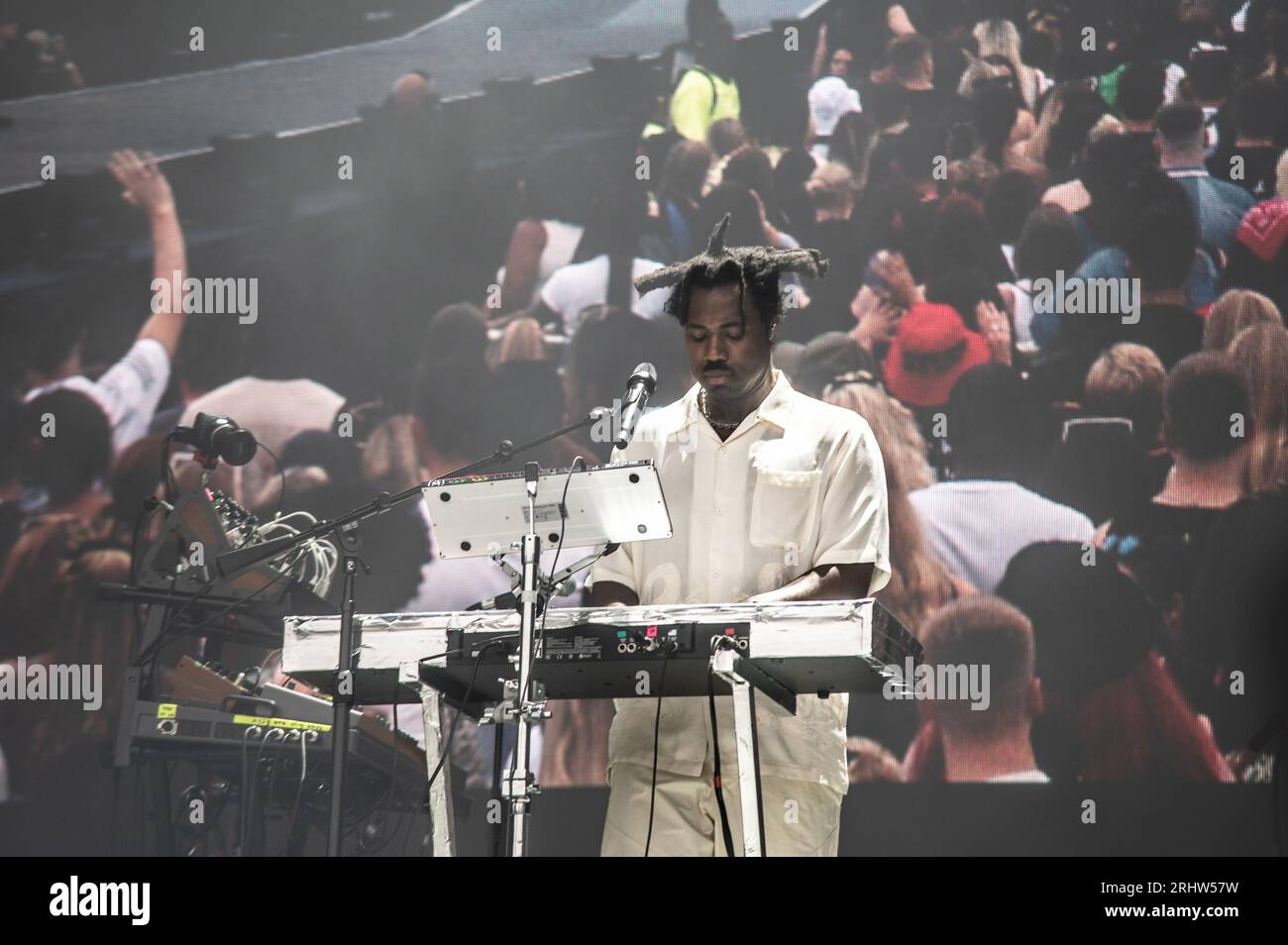 Londra, Regno Unito. 18 agosto 2023. Sampha si esibisce sul palco di All Points East. Cristina Massei/Alamy Live News Foto Stock