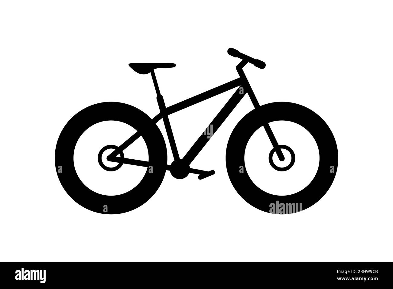 Icona di Fatbike. Illustrazione vettoriale semplice della bici grassa. Foto Stock