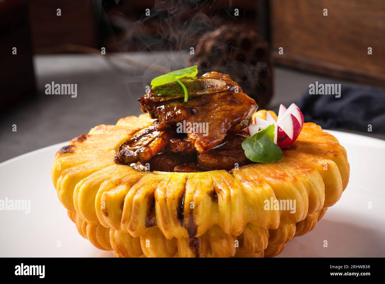 Cucina cinese-dolce e aspro costine Foto Stock