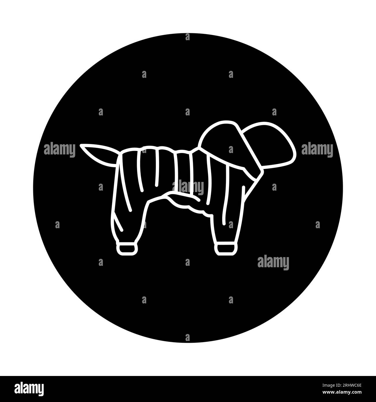 Tute per un cane icona linea nera. Pittogramma per pagina web, app mobile, promo. Illustrazione Vettoriale