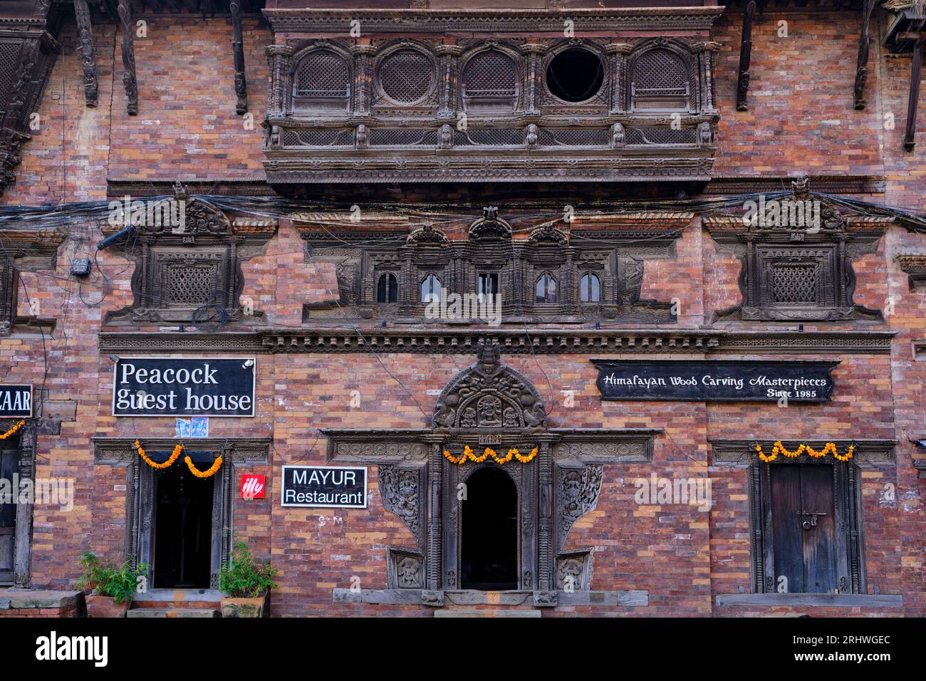 Nepal, Bhaktapur, Hotel Peacock Guest House Foto Stock