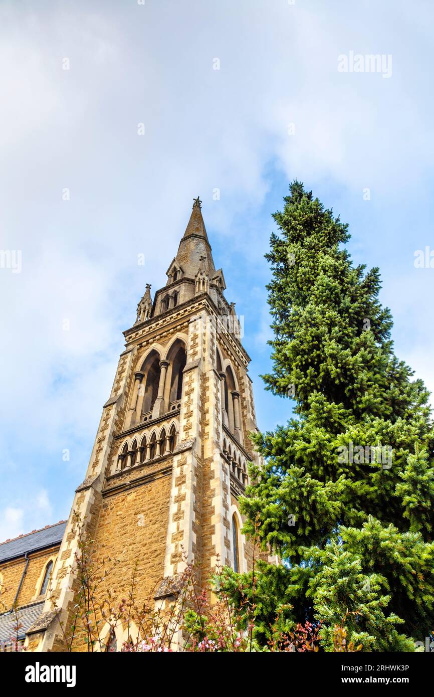 Tower of the Spire Church Farnham, Surrey, Regno Unito Foto Stock