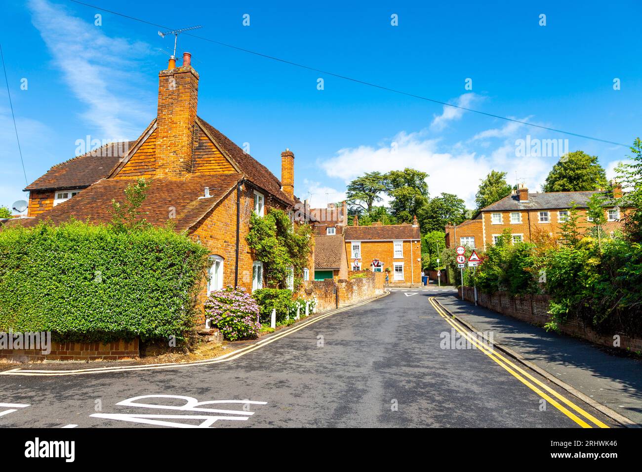 Case incantevoli a Park Row, Farnham, Surrey, Inghilterra Foto Stock
