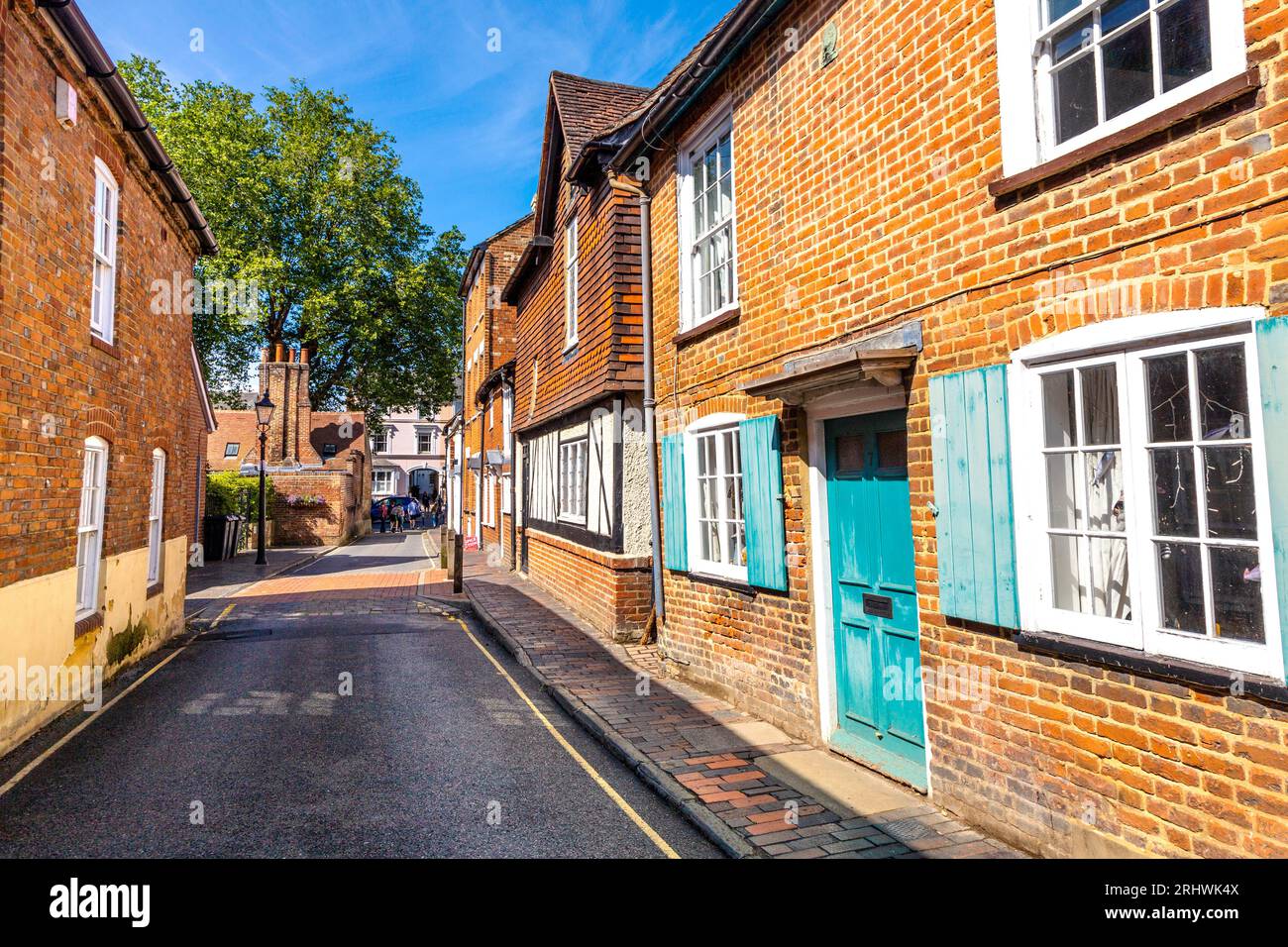 Case incantevoli a Park Row, Farnham, Surrey, Inghilterra Foto Stock