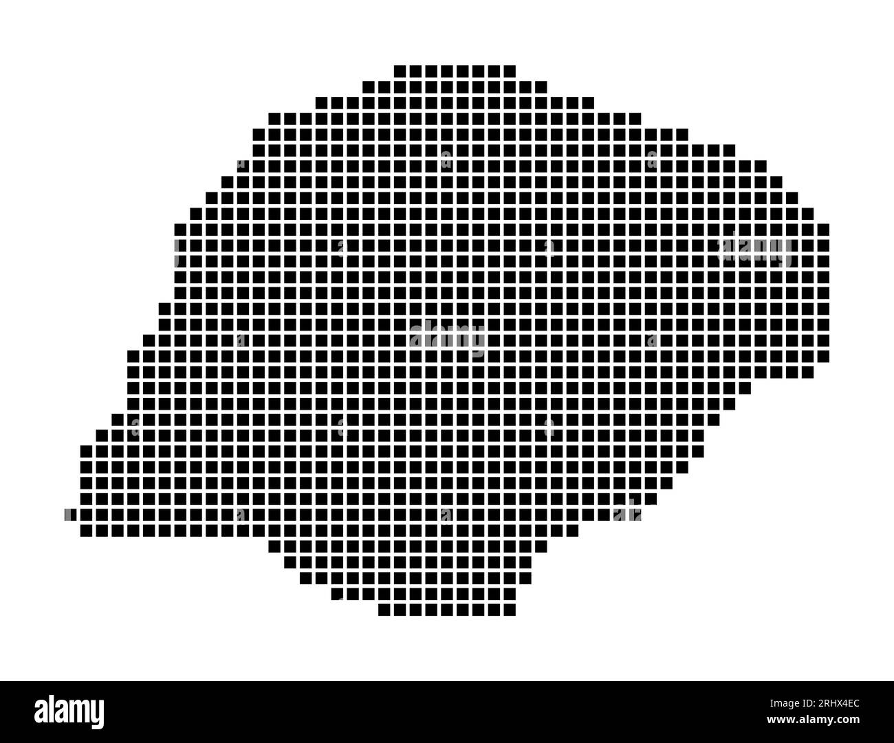 Mappa Inisheer. Mappa di Inisheer in stile punteggiato. Bordi dell'isola pieni di rettangoli per il tuo progetto. Illustrazione vettoriale. Illustrazione Vettoriale