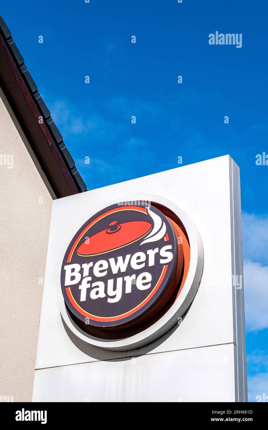 Insegna o logo Brewers Fayre UK Foto Stock