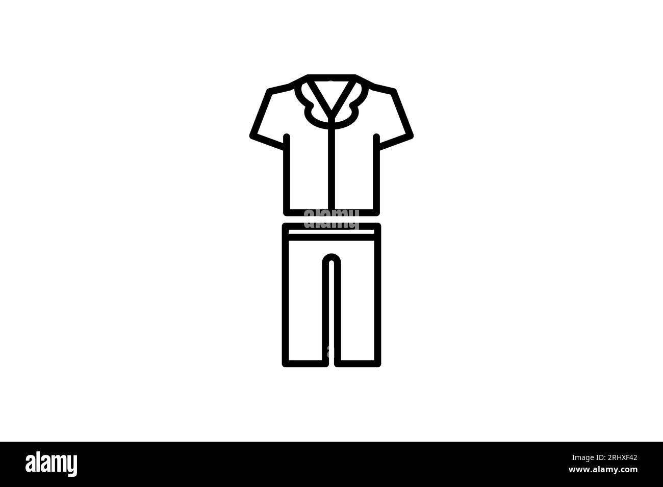 Icona pigiama. Icona relativa agli abiti. adatto per la progettazione di siti web, app, interfacce utente. stile icona linea. Semplice progettazione vettoriale modificabile Illustrazione Vettoriale