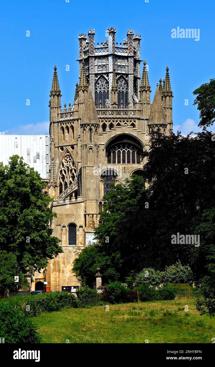 Ely Cathedral, Octagon and Lantern Tower, Cambridgeshire, Inghilterra, Regno Unito Foto Stock