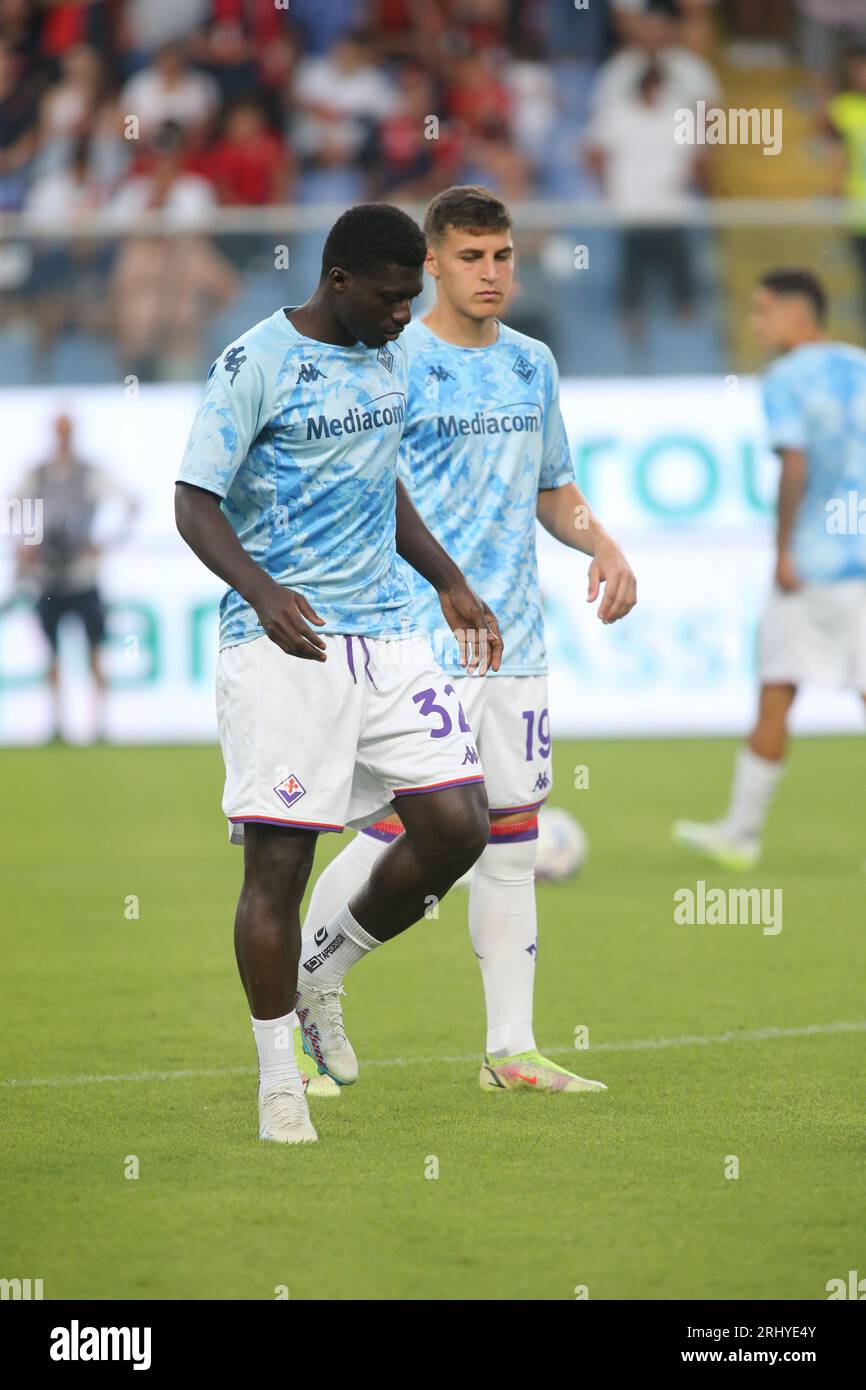 Alfred Duncan dell'ACF Fiorentina durante la partita di serie A italiana tra Genoa CFC e ACF Fiorentina il 19 agosto 2023 presso Luigi Ferraris st Foto Stock